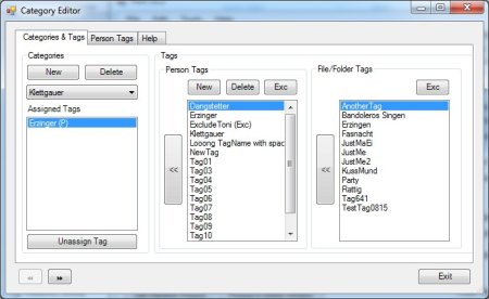 PicR - Category Editor - File Tags